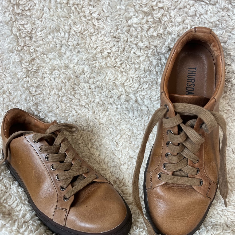 Thursday Boot Company Tan/Brown Leather Women's Sneakers